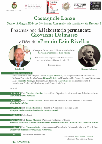 Presentazione del laboratorio permanente Giovanni Dalmasso e premio "Ezio Rivella"