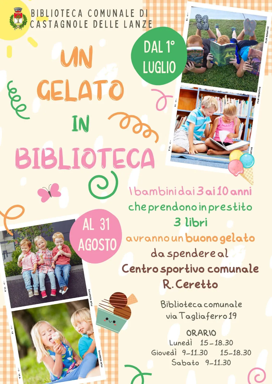 Castagnole delle Lanze | "Un gelato in biblioteca"