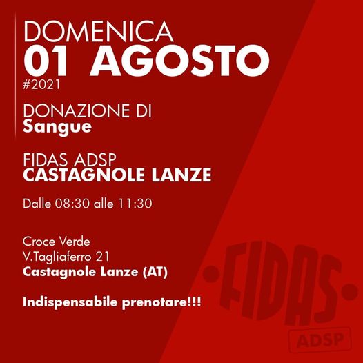 Castagnole delle Lanze | Fidas - Donazione di sangue