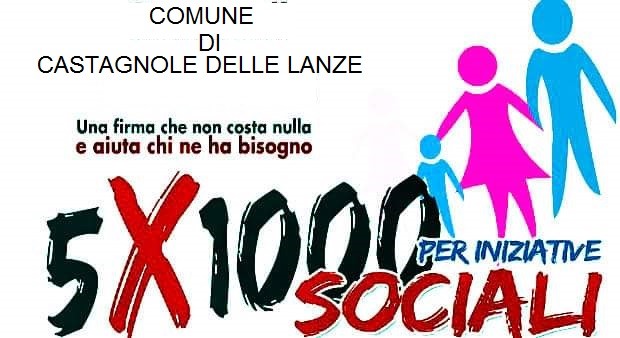 5x1000: fondi destinati al Comune di Castagnole delle Lanze